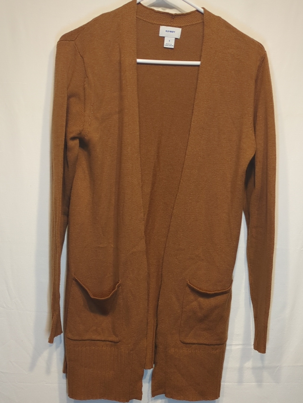 Old Navy Open-Front Long Cardigan in Camel Brown